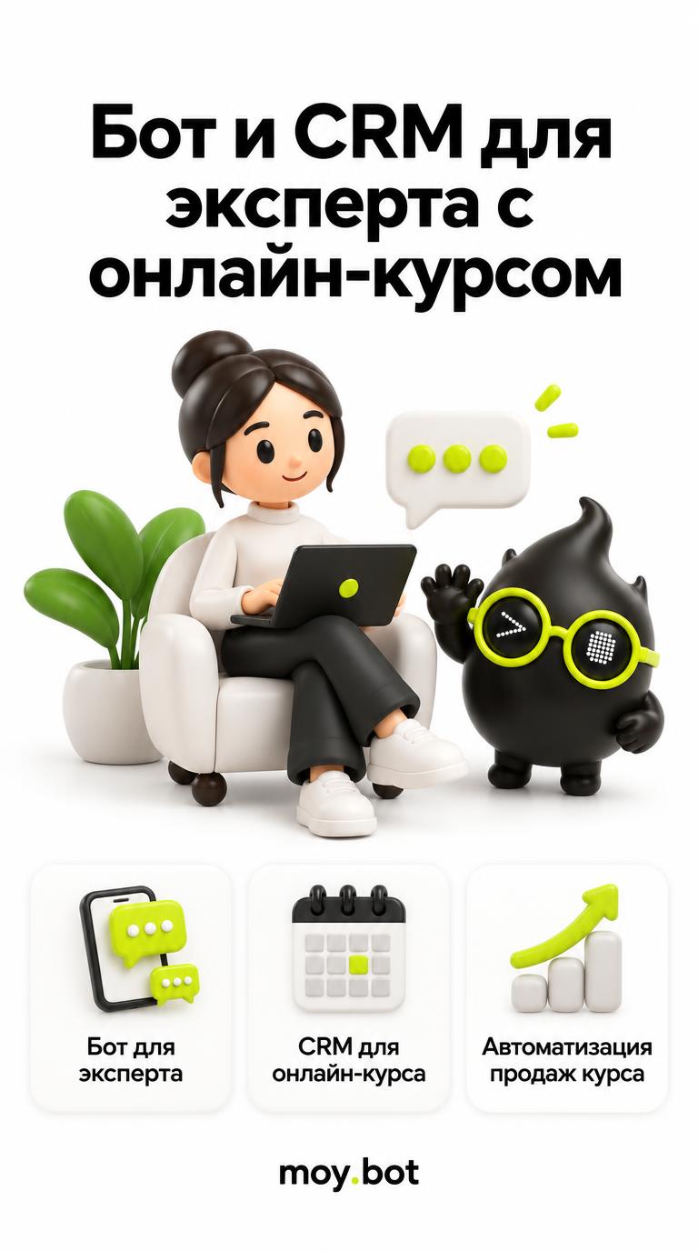 Бот и CRM для эксперта с онлайн-курсом - бот для эксперта - шпаргалка